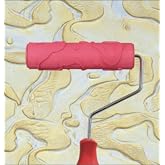 Greek Art 7" DIY Patterned Paint Roller Decorative Rubber Roller Decorative Art Roller Texture Roller with Plastic Handle (Pattern D7)