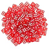 Brybelly 100 Red Dice , 16mm, Red
