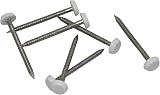SmartHome White UPVC Poly Top Pins 30mm 6mm Head Ring Shank Stainless view 3