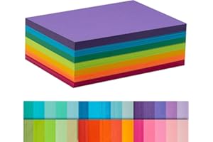 MAGECUBIKU Index Cards 210-Count 4x6 Inch,178GSM Heavyweight Set of 7 Colors Paper Multicolor Study Cards (Rainbow)