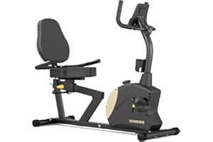 VANSWE Recumbent Exercise Bike, Recumbent Stationary Bikes for Home 400 LBS Weight Capacity, Exercise Bike for Home Seniors with Smart App and Bluetooth Connectivity, LED Display, Pulse Handle