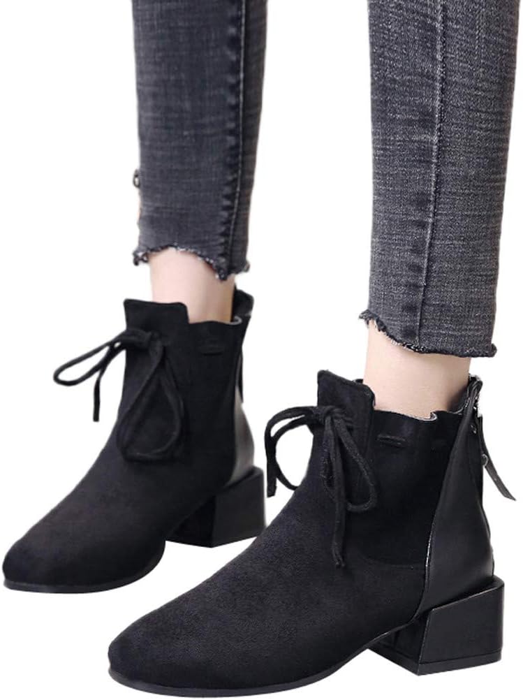 Memela Ankle Boots Women, Ladies Winter Dress Boots High Heels Booties Shoes Pointed Top Boots