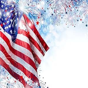 Amazon.com : OFILA American Flag Backdrop 6x6ft Fireworks