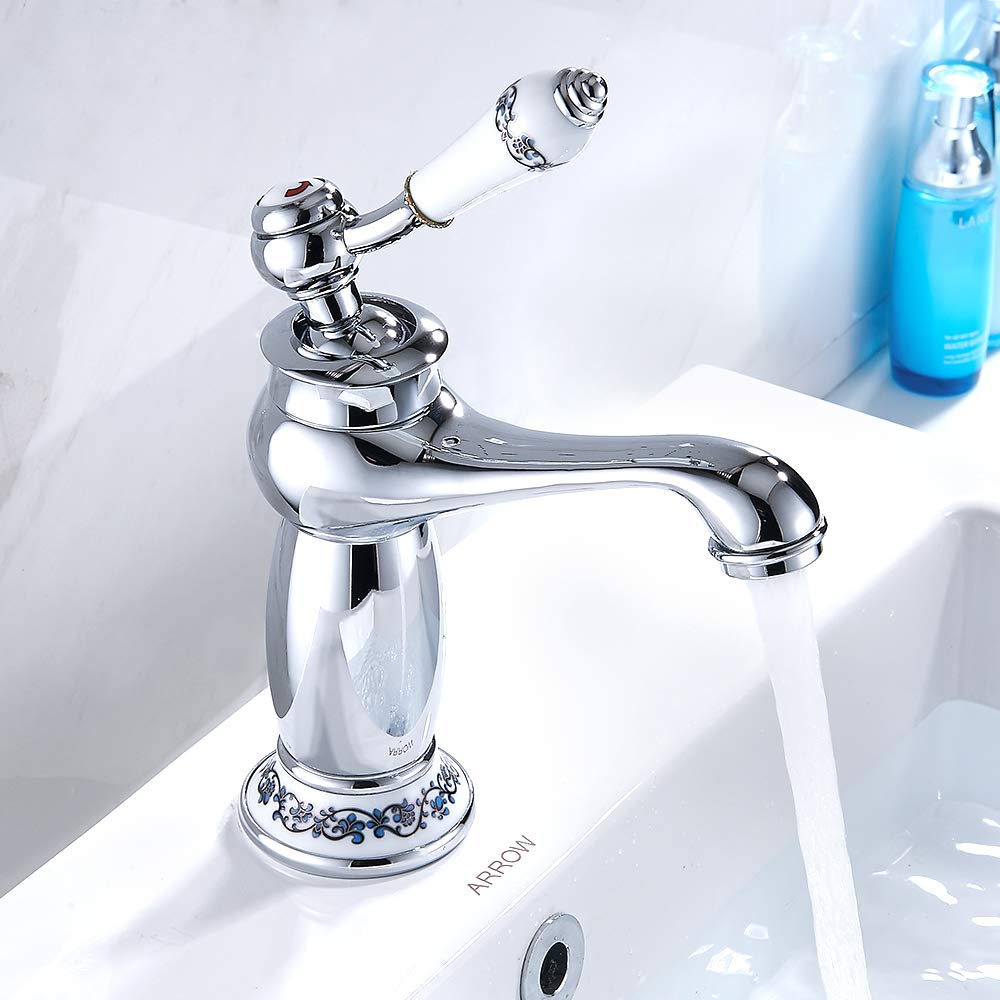 ODOMY Retro Badarmatur Waschbecken Wasserhahn Bad Armatur