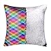 smiry Colorful Magic Mermaid Pillow Cover Reversible Sequins Color Changing Pillow Case Bling Bling Sequins Cushion Cover Gift for Kids Funny Home Decoration
