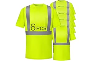 SG-safelife High Visibility Safety Shirts for Men Hi Vis Reflective Construction Work Shirts with Front Pocket