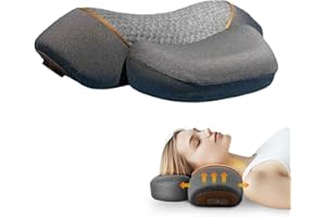 3-in-1 Neck Massager Pillow - Rechargeable Pillow Massage Neck Hump for Shoulder Pain, with Heating and Traction Function, Hu