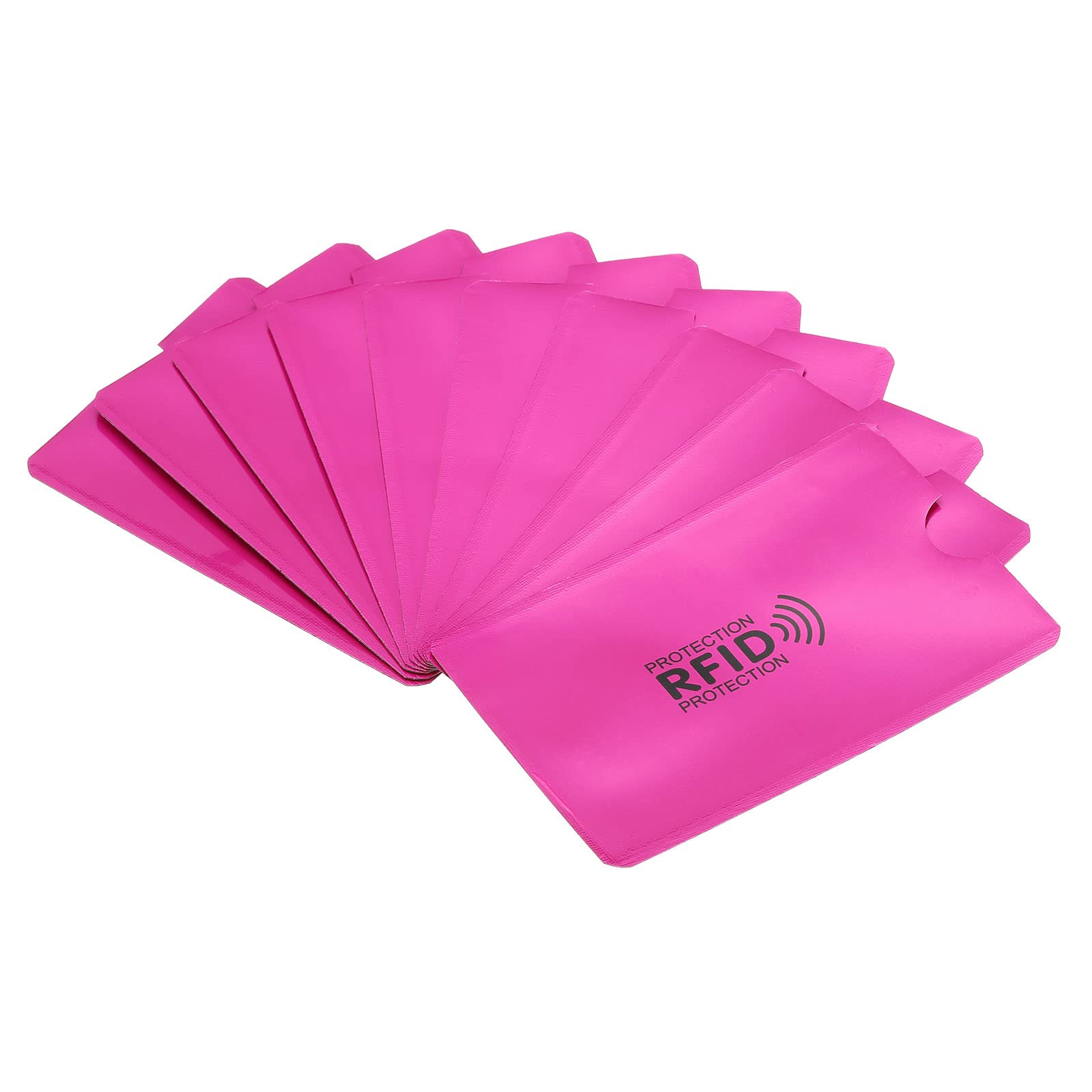 PATIKIL RFID Blocking Credit Card Sleeves, 30 Pack Contactless Protector Holder for NFC Purse, Rose Red