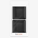kwmobile 2X Brush Wall Plate European Single Gang Black Mount Cover Outlet view 7