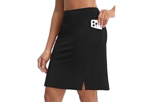 baleaf Women's 20" Knee Length Skorts with 4 Pockets Tennis Skirts for Women UPF50+ Athletic Golf Causal