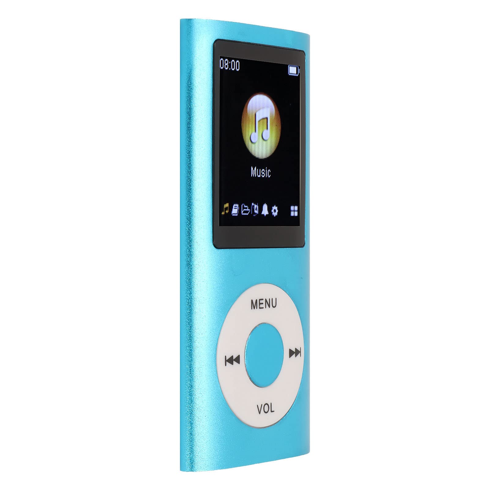 MP3 Player Stylish Multifunctional Lossless Sound Slim 1.8 Inch LCD Screen Portable MP3 Music Player (Blue)