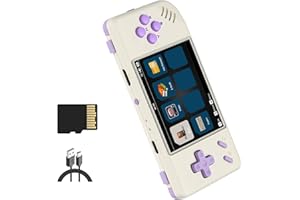 DORITENEY RG28XX Retro Video Handheld Game Console Linux OS Game Player 64G TF Card 5500+ Games 3100mAh Battery Compatible with Bluetooth and WiFi(Beige White)