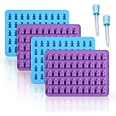 Gummy Molds Bear Candy Silicone - Mini Size Chocolate Gummy Molds with 2 Droppers Nonstick Food Grade Silicone Pack of 4
