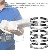 Noosverl 5 Pack Jubilee Clips 91-114 mm Stainless Steel Hose Clamps view 6