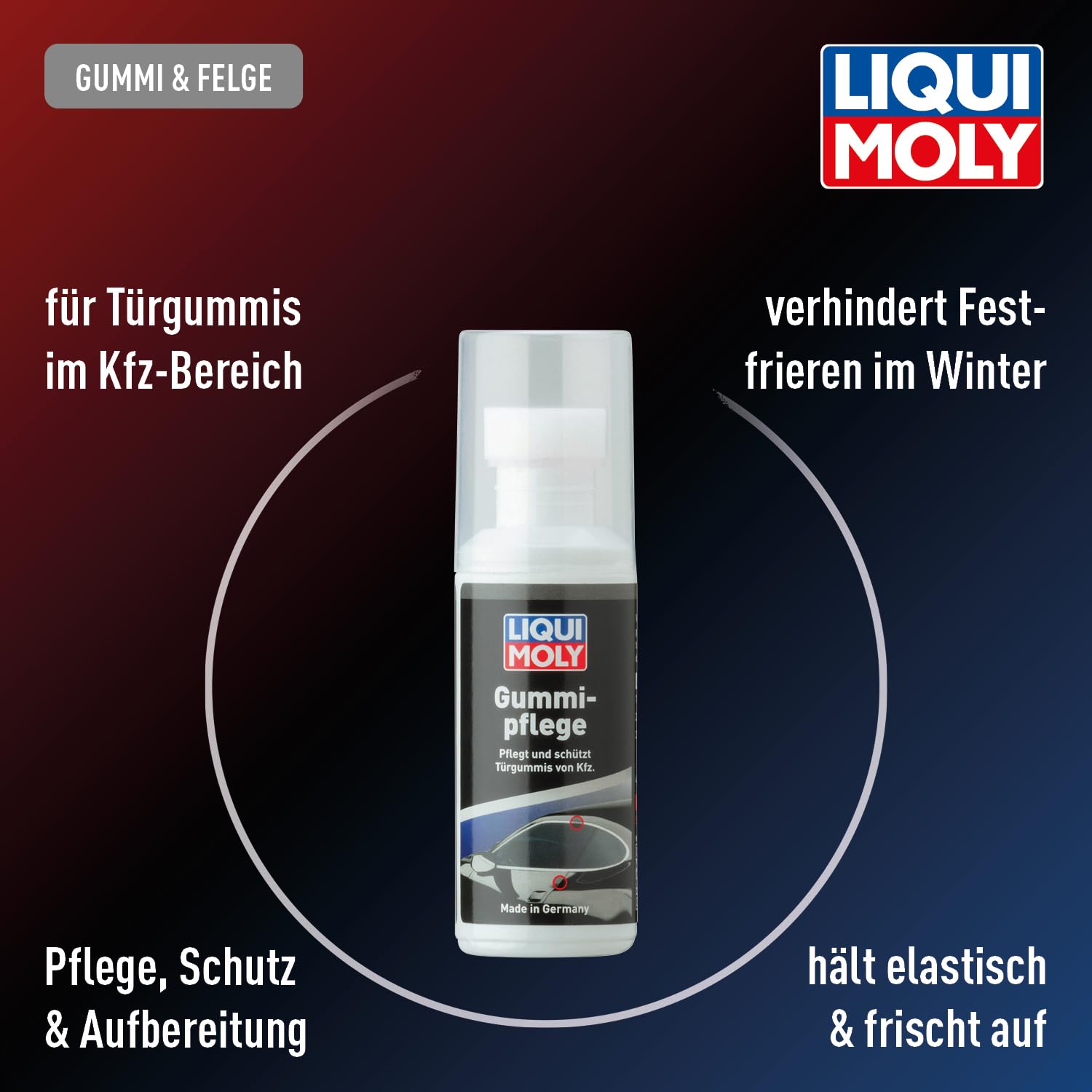Liqui Moly Gummipflege, Art.-Nr. 7182 I 75 ml Winter Gummi Pflege-Stift als Festfrier-Schutz für Türgummis im Kfz-Bereich I Schutz, Pflege & Elastizität I Silikonfreie Autogummipflege 3