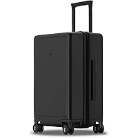 LEVEL8 Elegance Matte Medium Checked Luggage, 20” Hardside Suitcase, Lightweight PC Hardshell Spinner Trolley for…