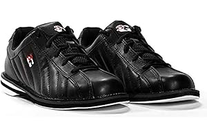 BOWLERSTORE PRODUCTS 3G Kicks Unisex Black Bowling Shoes- Wide Width