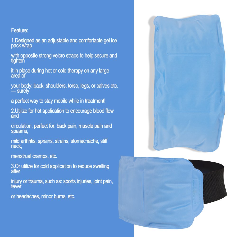 Enshey Hot & Cold Therapies Packs Reusable Cold Bag Warm Treatment Bags Nylon Silk Spinning Physical Therapy Bags for Injuries of Back Ankle Elbow
