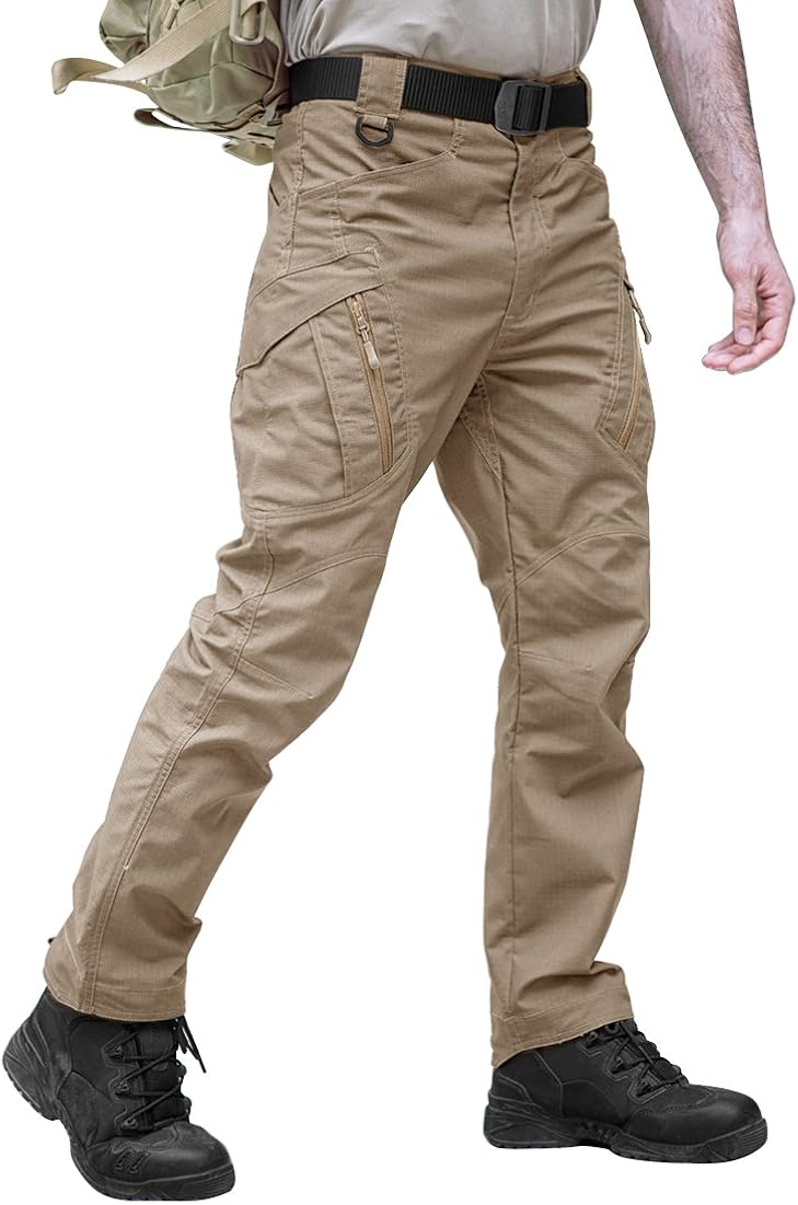 TACVASEN Men's Tactical Cargo Pants Outdoor Sport Military Ripstop Pants: Clothing