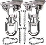 WAREMAID 2 Pack Heavy Duty 360° Swivel Hangers Stainless Steel 450kg view 1