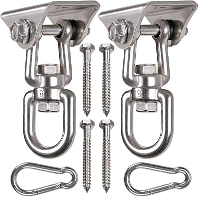 WAREMAID 2 Pack Heavy Duty 360° Swivel Hangers Stainless Steel 450kg