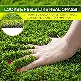 Imozel Premium Outdoor Artificial Lawn and Turf Grass 7.5'x10' - Decorative Synthetic Astroturf Grass Mats - Realistic Looking and Feeling, Weatherproof - for Landscaping, Homes, Businesses, Dogs