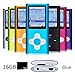 G.G.Martinsen Versatile MP3/MP4 Player with a 16GB Micro SD Card, Support Photo Viewer, Mini USB Port 1.8 LCD, Digital MP3 Player, MP4 Player, Video/Media/Music Player (Blue&White)