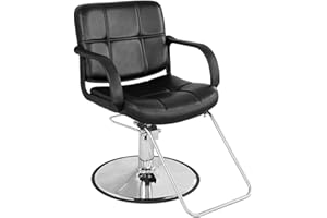 BarberPub Classic Hydraulic Leathern Barber Chair Salon Beauty Spa Styling Swivel Equipment 8837 (Black)