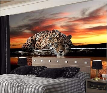 Ytdzsw Mural Personalizado Fondo De Pantalla En 3d Hd Leopard