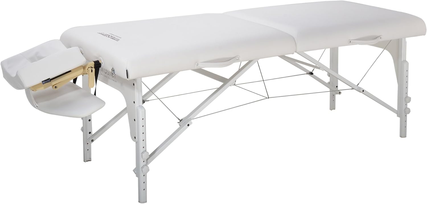 Master Massage 31 inch Montclair LX Pro Portable Massage Table Package with Memory Foam, Snow White: Health & Personal Care