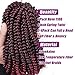 4 Packs Spring Twist Crochet Braids 8Inch 30 Strands Low Temperature Fiber Color 2 Tone Synthetic Spring Curl Braiding Hair Extensions Crochet Braiding (#1B/BUG Black to BUG)