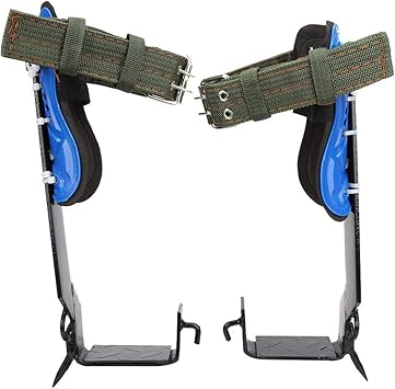 spiked climbing shoes