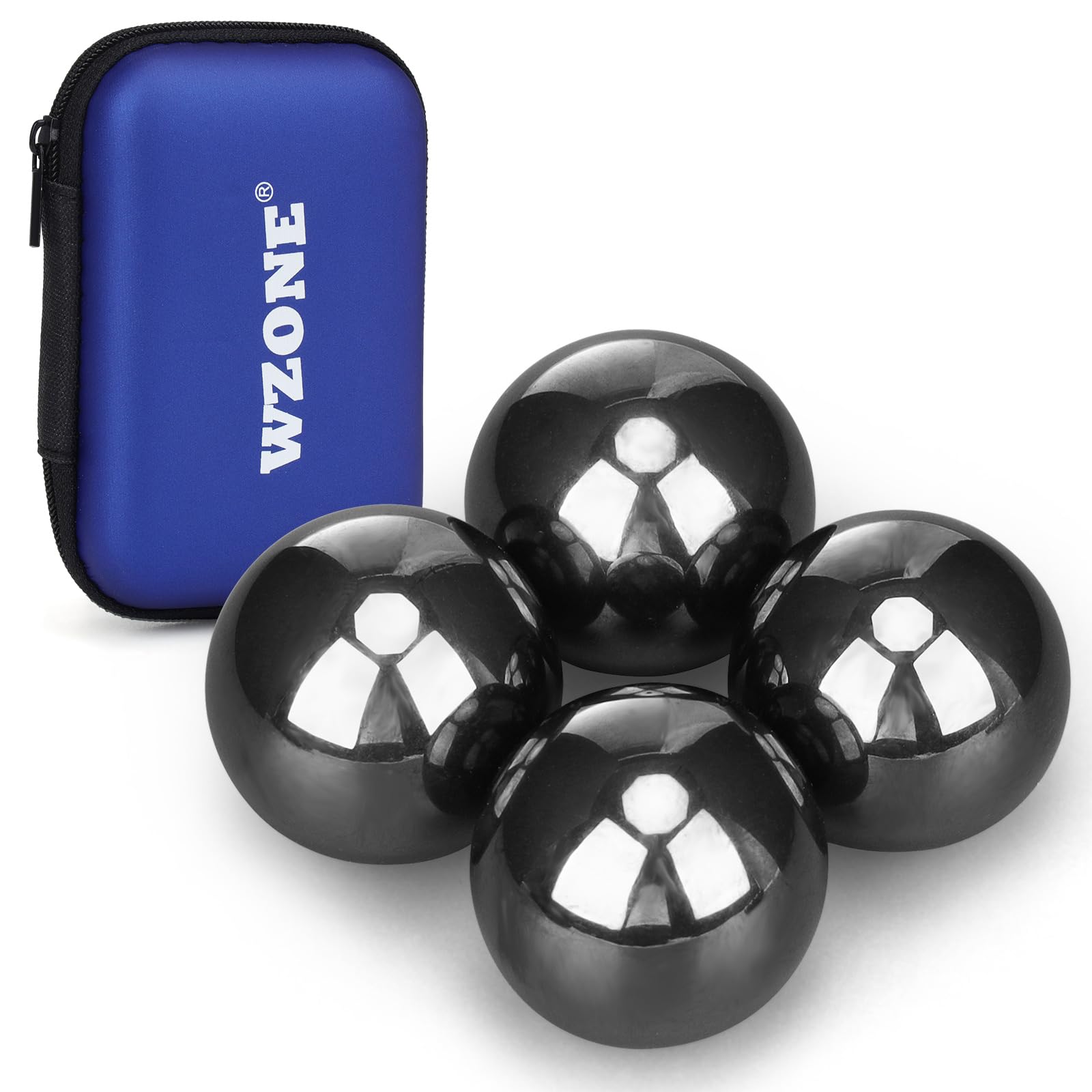 Wzone 3cm Balls Ferrite Magnet, 4 Pack Magnetic Balls Stress Relief Anti Stress Sphere Magnets for Office Home, Fun and Creative