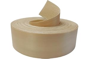 EBPSNEER Maple Wood Veneer Edge Banding 2 inch ×50 feet,Preglued Iron-On with Hot Melt Adhesive Edgebanding Strip,Flexible Wood Tape for Cabinet Furniture Restoration