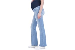 Savi Parker Women's Maternity Bootcut Jeans with Pockets – Pregnancy Must Haves Maternity Jeans Over The Belly - 32.5" Inseam