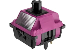 DUROCK Black Lotus Switch, High Precision Linear Switches 63.5g Long Spring Pre-Lubed RGB Linear Keyboard Switches (DUROCK Black Lotus, 110pcs)