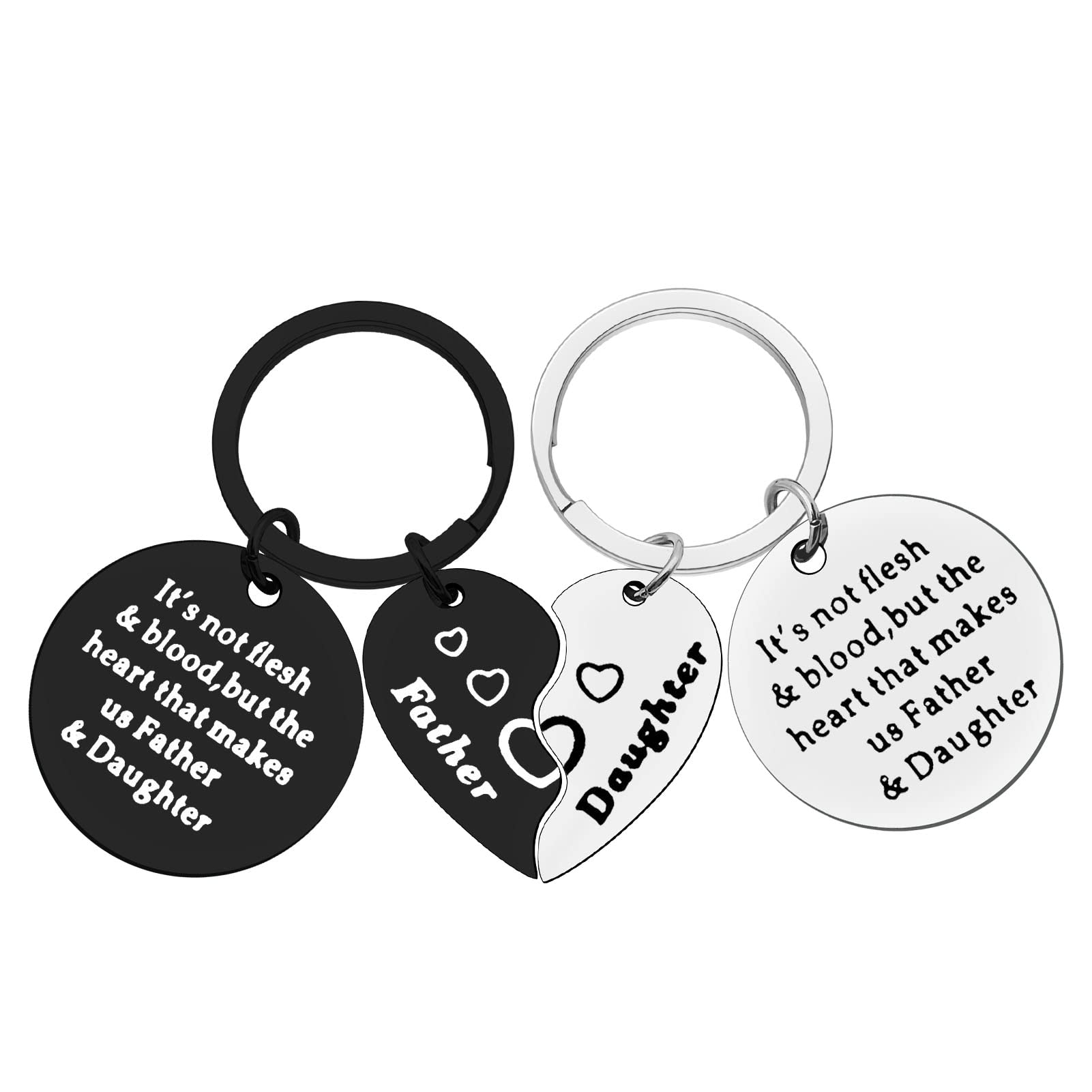 Ximalun Dad Keyring Gifts from Daughter Fathers Day Gift for Daddy Papa Father Daughter Gifts Father Daughter Keyring Set Dad and Daughter Gifts Thanksgiving Christmas Birthday Gifts