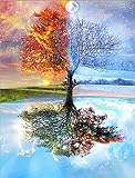 AIRDEA DIY 5D Diamond Painting Kit, Full Drill Magic Tree Crystal Embroidery Cross Stitch Arts Craft for Canvas Wall Decor