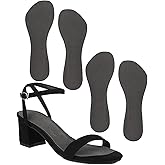 2 Pairs Pigskin High Heel Cushion Inserts, Adhesive Arch Support Sandal Inserts, Anti-Slip Shoe Inserts for Flat Shoe Pain Relief, Leather Cushioning Heel Insoles for Boots Dress Shoes, Gray, S 5-7