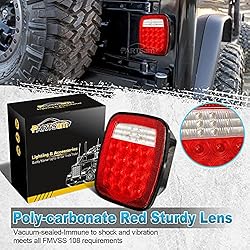 Partsam Pair 38 LED Universal Tail Brake Turn Stop