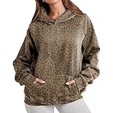 Anoumcy Camo Hoodie Womens Maple Leaf Fleece Hooded Sweatshirt Oversized Camouflage Hoodies For Women Trendy