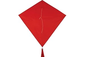 In the Breeze 3299 - Cherry 30 Inch Diamond Kite - Solid Red, Fun, Easy Flying Kite