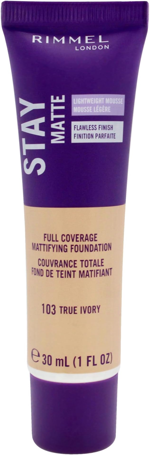 Rimmel Stay Matte Foundation True Ivory 30 ml Oil Free Mattifying