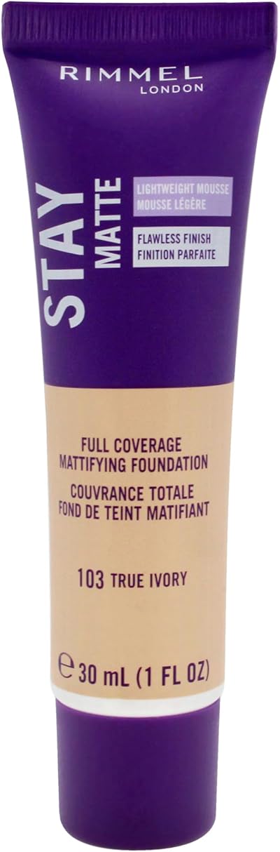 Rimmel Stay Matte Foundation True Ivory 30 ml Oil Free Mattifying