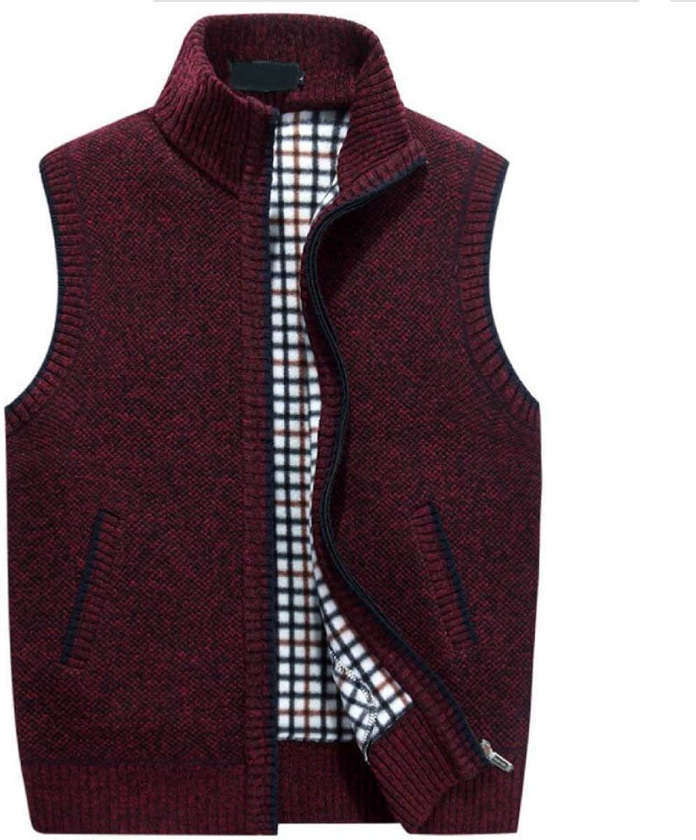Men's Vest Lapel Wool Vest Vest Jacket Solid Cashmere Vest Knitted