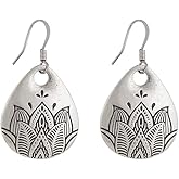 DANFORTH - In Bloom Wire Earrings - Handcrafted Pewter Fashion Earrings For Women - Made In USA