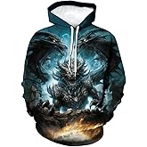 WHNBCW Traditional Dragon Hoodie Funny Anime Graphic Sweatshirts