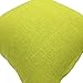 YOUR SMILE Pure Square Decorative Throw Pillows Case Cushion Covers Shell Cotton Linen Blend 18 X 18 Inches, Pack of 2 (Green)