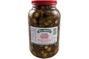 MRS. KLEIN'S Jalapeno Peppers-Jalapenos Sliced Jar-Gallon-Fresh Sliced and Pickled Jalapeno Peppers to add to nacho cheese, nacho cheese sauce, nacho chips or nacho trays or to make your own hot salsa-Kosher