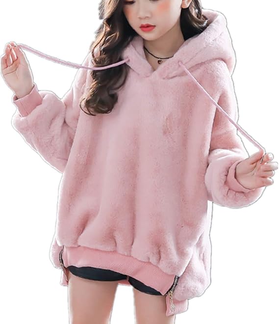 Amazon Yojap ガールズ 女の子 秋冬 子供服 パーカー あったか 柔らか 厚手 スウェット 防寒 保温 可愛い ゆったり トレーナー パーカー 通販